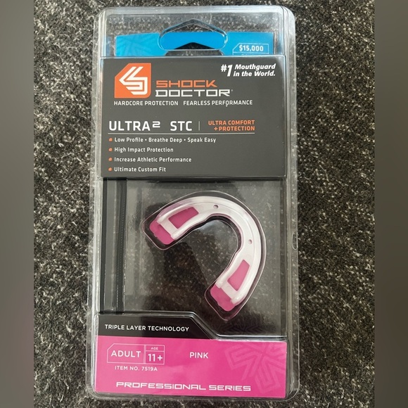 NWT Shock Doctor Ultra 2 STC Mouth Adult Pink - Picture 1 of 4